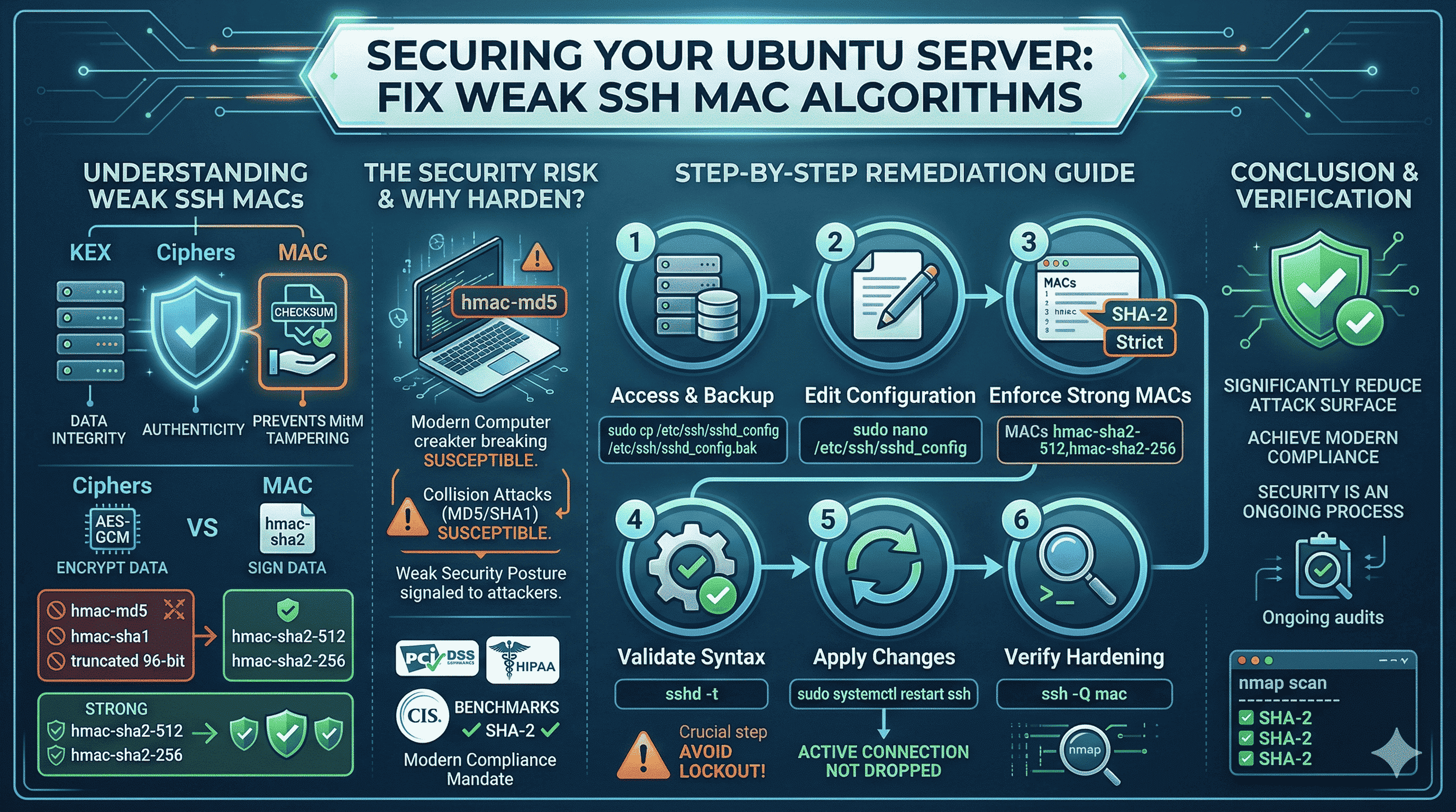 SSH MAC Hardening on Ubuntu: Drop Weak Algorithms Without Breaking Access